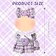 4 Stück Lila Puppe Kleidung für 17cm Puppen, Süßes Puppe Outfit Puppenkleidung mit 1 Rock, 1 Haarspange, 1 Halskette und 1 Handtasche, Puppe