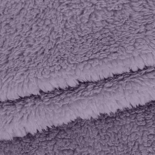 CRNTCEM Purple Womens Fleece Zip Up Jacket – Cozy Oversized Sherpa Hoodie with Pockets for the Ultimate Winter Style - Image 5