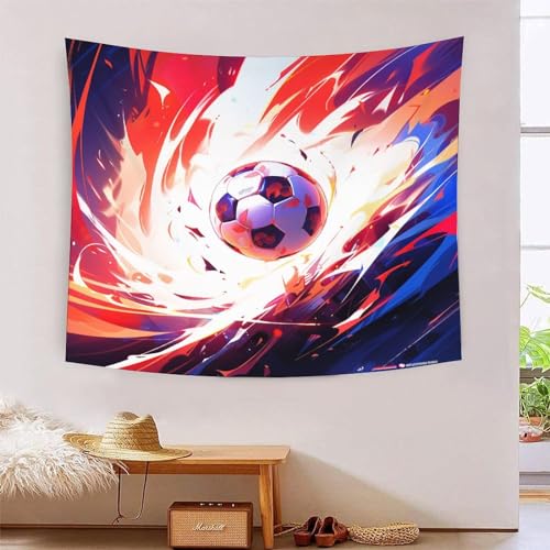 Décoration murale en tissu football 3D pour tapisserie de chambre