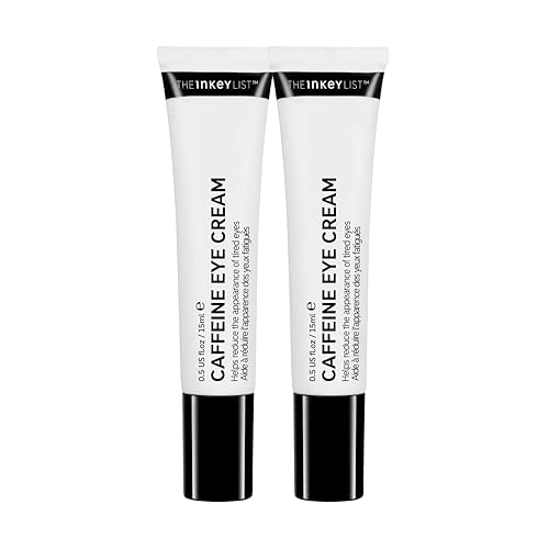 The INKEY List Dúo de crema para ojos con cafeína, reduce la hinchazón de los ojos y las ojeras, difuminar las líneas finas, 0.5 onzas líquidas