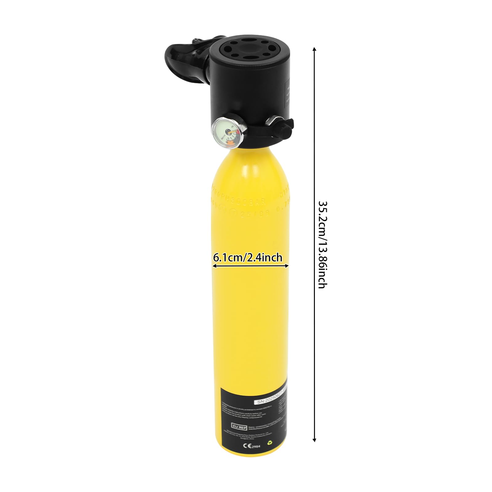 Mini borraccia subacquea da 0,5 litri, per immersioni sportive, per una varietà di scenari, tra cui lo snorkeling in acqua poco profonda