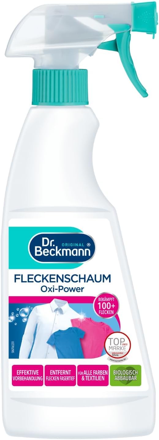 Dr.Beckmann Oxi power Stain Remover Spray|Removes 100+ Stains|For colors & Textiles|Lifts & Removes Tough Stains/Dirt from Cloths/Garments|Home & Laundry Cleaning Essentials|-500ml