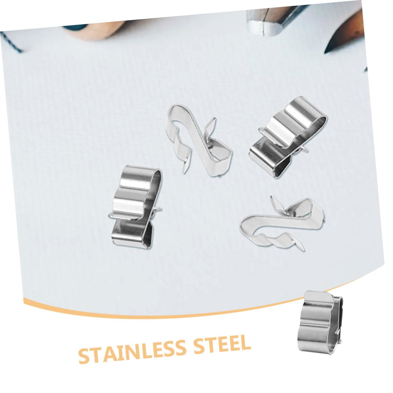 Yardenfun 20pcs Metal Wire Clips 304 Stainless Steel Trailer Wire Clips Metal Trailer Cable Clips Solar Panel Cable Clamps