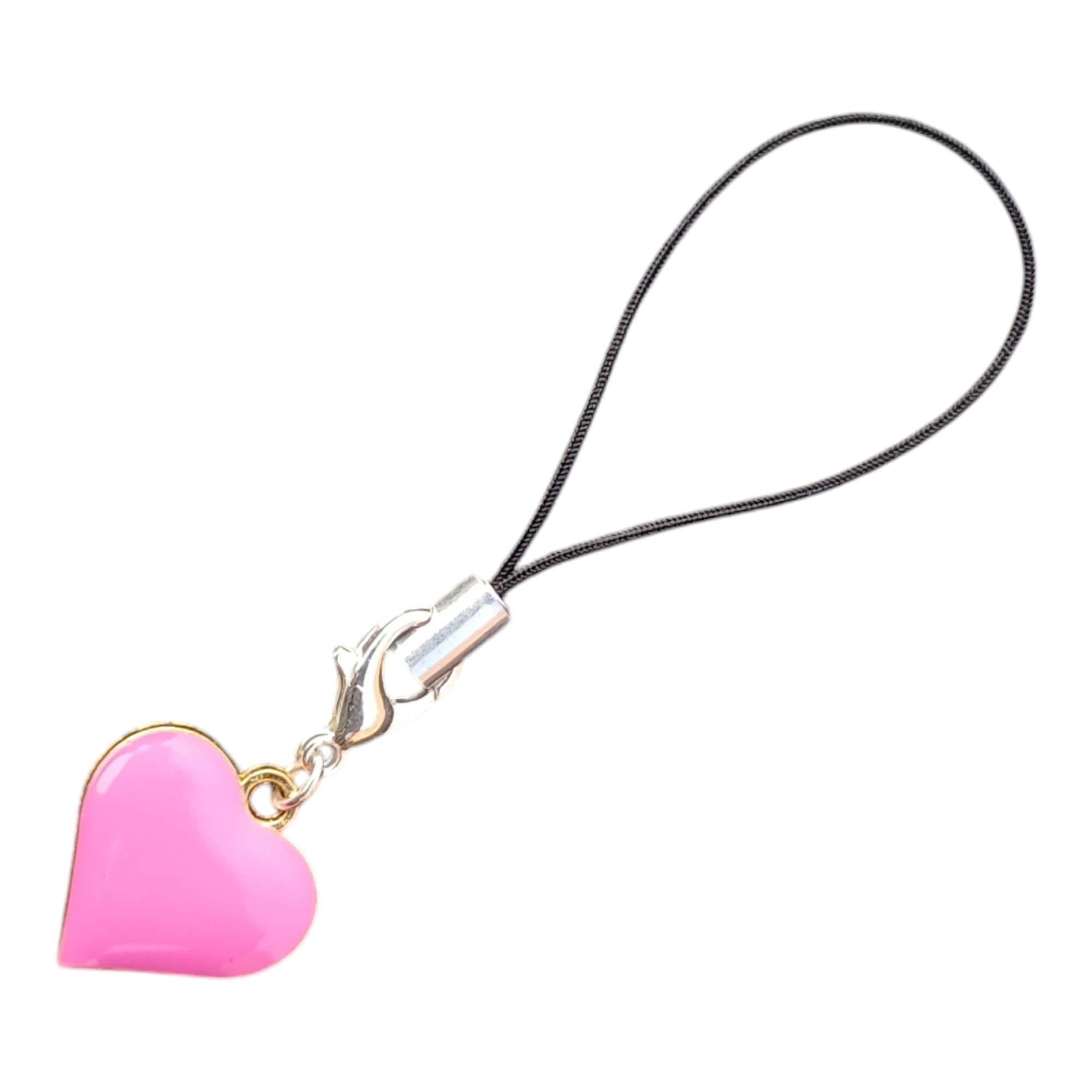 Pink Heart Phone Strap Charm for Bag Wallet Bluetooth Camera Keyc | Adds a stylish decorative touch to phones, tablets, cameras, keychains, bags-image-39
