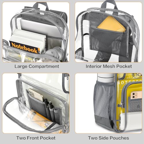 Image of PAMANO Clear Backpack Heavy Duty Transparent See Through Bag for College Work Travel Security