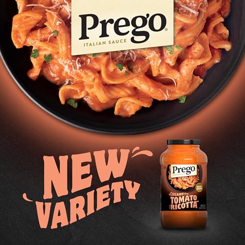 Image of Prego Creamy Tomato Pasta Sauce With Ricotta Cheese, 23.75 oz Jar (Pack of 2)