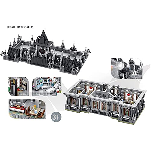 FYHCY Bausteine Haus Bausatz, Panlos 613002 Arkham Asylum, 7537 Klemmbausteine Sanctum Sanctorum mit Beleuchtung… – Bild 7