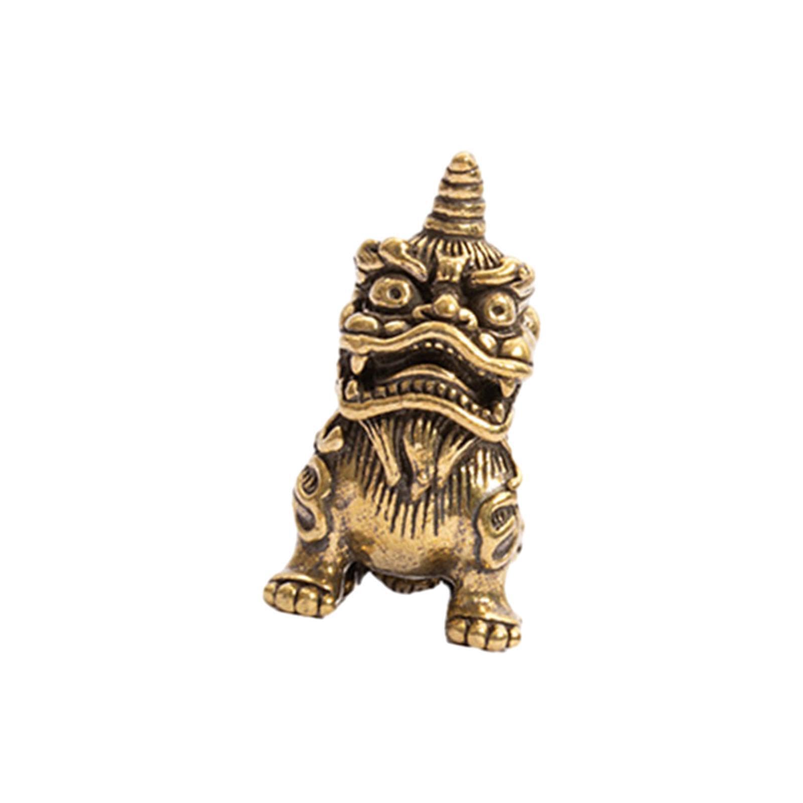 TWISAXC Brass Statue Mini Figurine Keychain Pendant For Birthday Holiday Celebration Making Very Suitable For Decoration As Keychain Pendant.