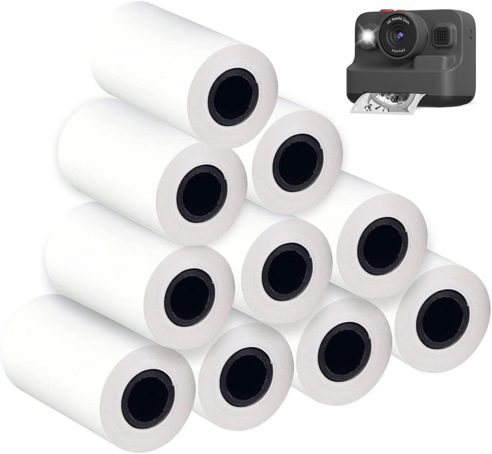 10 Rolls Instant kids Camera Paper Roll Refill, HD Camera Print Paper, Photo Printer Thermal Paper Rolls, Print Camera Paper Refill for Most Kids