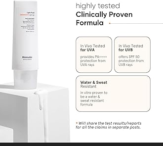 Minimalist SPF 50 Light Fluid Sunscreen