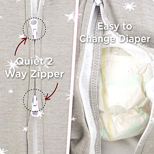 Baby Wearable Blanket, Unisex Sleeping Sack for 0-6 Months , Small Size, Sleeveless Transition Swaddle with 2-Way Zipper, 0.5 Tog Breathable Cotton Sleep Bag Sacks