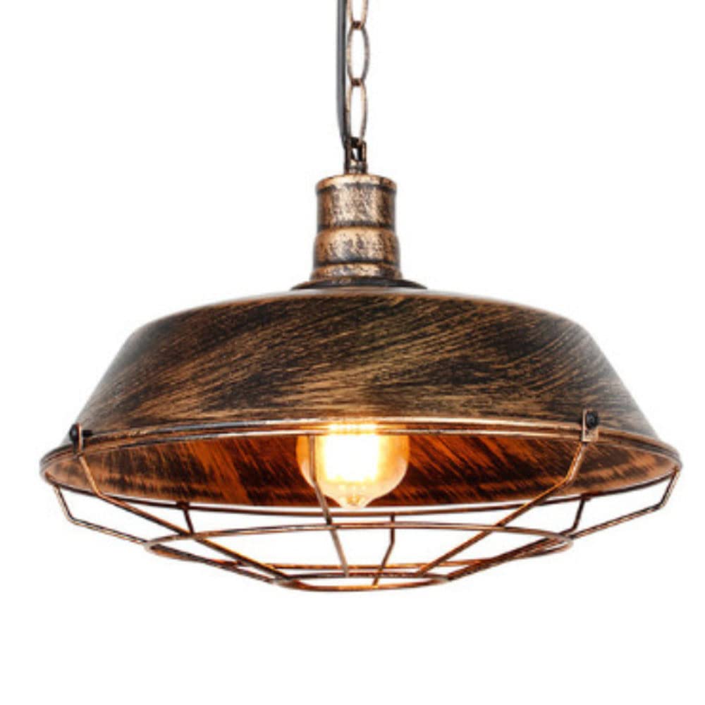 Lampes suspendues industrielles avec base E27 et abat-jour lanterne rétro pour plafond de cuisine