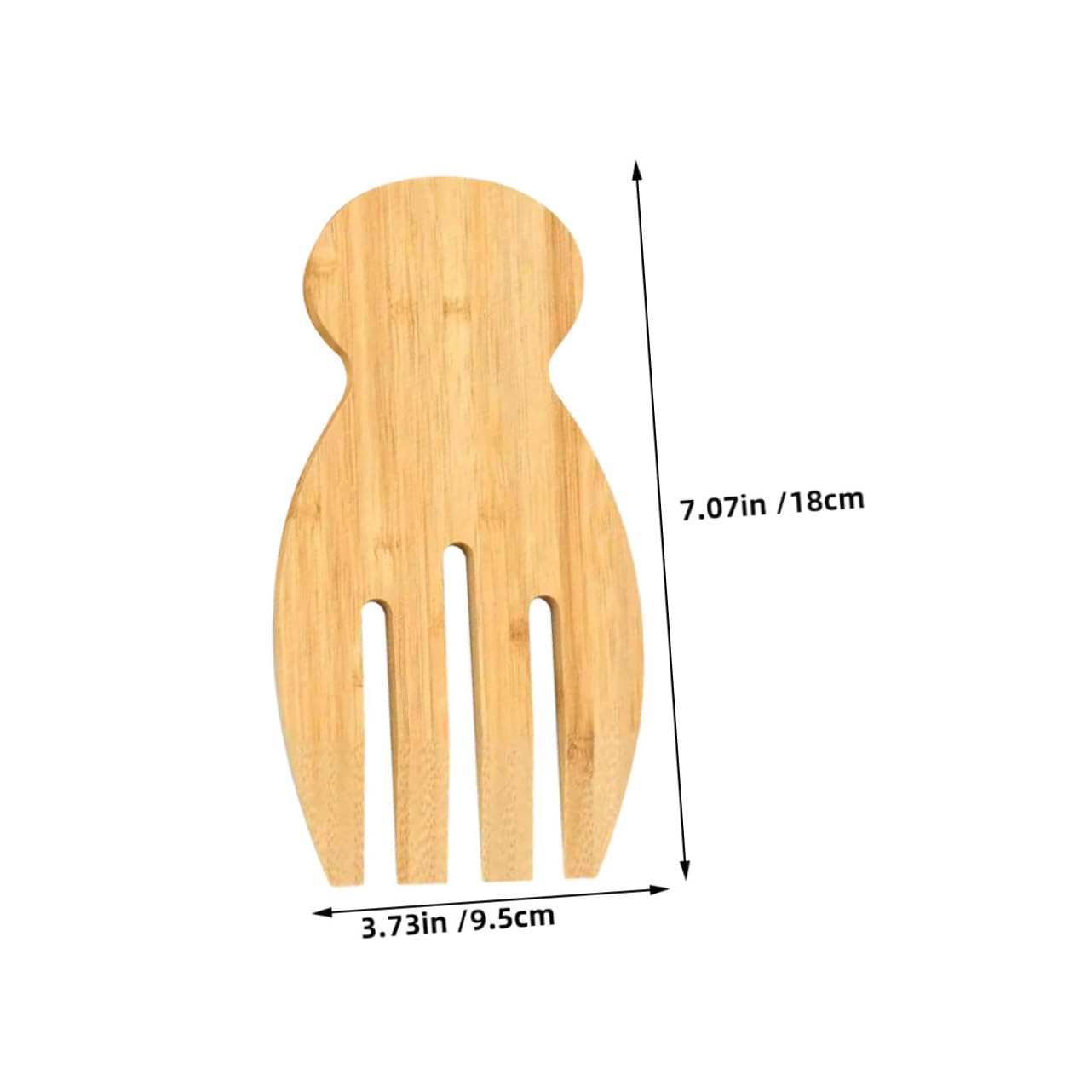 OUNONA Handmade Bamboo Salad Server Set of 2 Pasta Fork Salad Tongs for Easy Serving Cooking