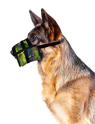 AGNpetSpot Adjustable Polyester Cushion Padded Dog Muzzle (Mix, X-Large)