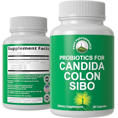 Probiotics for Candida, Colon Cleanse, IBS, and SIBO Support. Doctor Recommended Proprietary Microbiome Reset Probiotic Supplement. Gut Health and Overgrowth Treatment Capsules for Women & Men