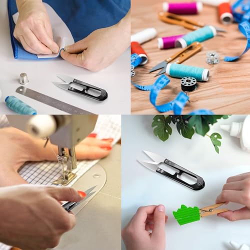 HAN-LBG Small Sewing Scissors 6 Pack, Bonsai Pruning Scissors 4.1in Small Cross Stitch Thread Snips for DIY Embroidery Knitting Bud Leaves Flowers Dead Heading 6 HAN-LBG Small Sewing Scissors 6 Pack, Bonsai Pruning Scissors 4.1in Small Cross Stitch Thread Snips for DIY Embroidery Knitting Bud Leaves Flowers Dead Heading - Image 6