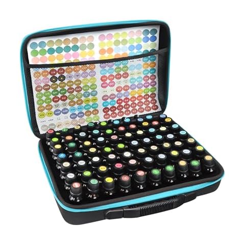 Essential Oil Storage Case, 60 Grids Traveling Carrying Essential Oil Holder Case, Essential Oils Organizer Protects,Portable Oils Storage Organzier Bag with Carrying Handle Cover