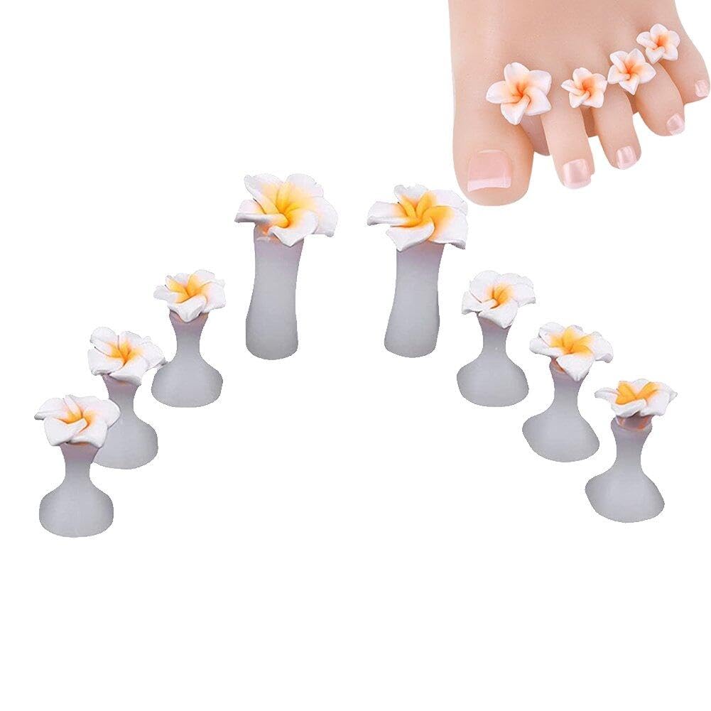 Lpitoy Style2 Toe Separators, Silicone Flower Toe Spacers Toe Stretchers For Nail Polish Nail Art Pedicure Tools, Silicone Spacers Dividers For Nail Polish Nail Art Diy Pedicure Tool