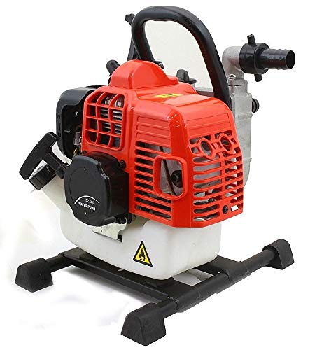 XtremepowerUS 2-Stroke Gas-Powered Portable Water Pump 33CC Engine Water Transfer Pump 1"-Inch Adjustable