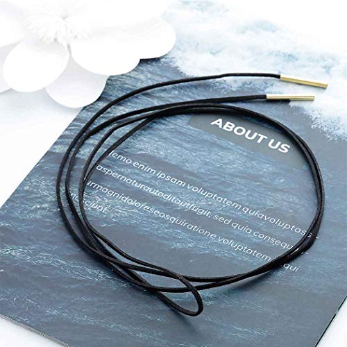 Olbye Thin Suede Choker Necklace Black Cord Necklace Suede Ribbon Choker Jewelry for Women4