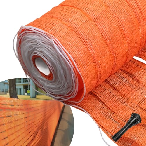 4x100 Safety Fence Orange Construction Barrier Fence Plastic Mesh Fencing Roll Temporary Fence for Construction Snow Fencing Road Warning Event Crowd Control