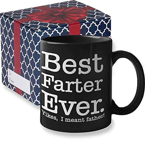 Best Farter Ever I Mean Father Funny Dad Mug | Find Funny Gift Ideas Mug - World's Greatest Farter Funny Fathers Day Mugs Gifts from Kids Son, FathersDay Gifts for Dad from Daughter | (BFE Black)