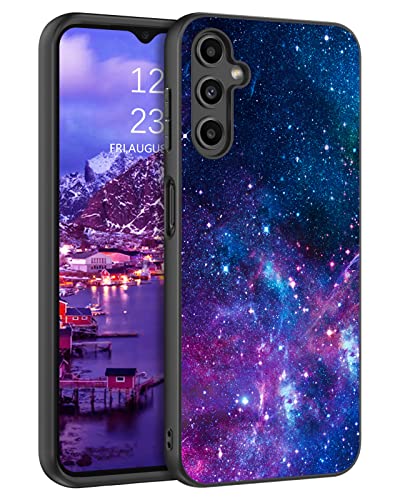 GaoBao Compatible with Samsung Galaxy A14 5G Case, Glow in The Dark Hybrid Hard PC Back Soft TPU Bumper Protective Shockproof Women Men Girls Boys Case for Samsung A14 5G Phone, Nebula/Purple