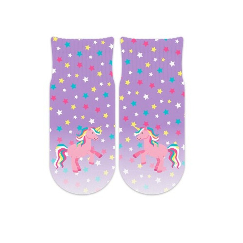 Sublime Designs SD01-FCE-UNI Unicorn with Faces Kids Ankle Socks