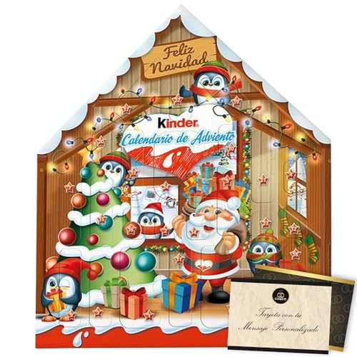Calendario Adviento 2023 Kinder Casa, con Huevo Kinder Sorpresa y Tarjeta Felicitación...