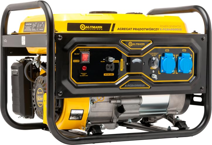 Kaltmann Stromerzeuger (Benzin) K-PGB4000EU5 mit Easy-Start-System (max. 2800 W, 15 L Tank, 2500 W Dauerleistung, 4-Takt-Motor, 2x 230 V, Überlastschutz, Voltmeter, AVR-Funktion)