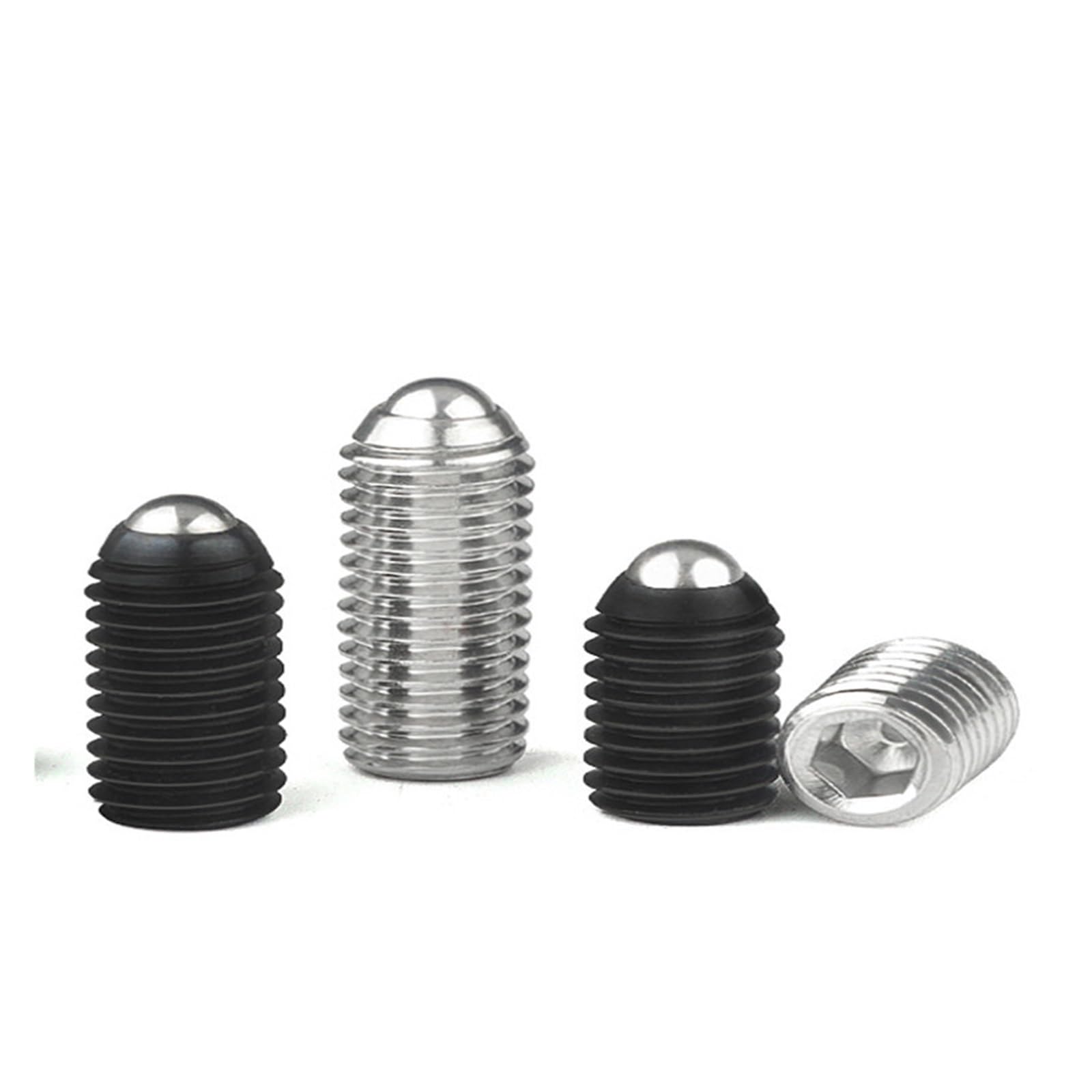 304 Stainless Steel Ball Plunger Set Screw | Multicolor M3-M12 6-40mm Ball Plunger For Positioning Jigs Fixtures(Black,20MM-M4)