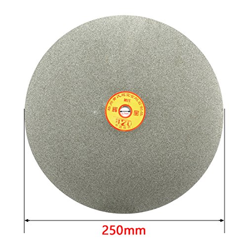 Sourcingmap 250mm 10-inch Grit 120 Diamond Coated Flat Lap Disk Wheel Grinding Sanding Disc - Image 2
