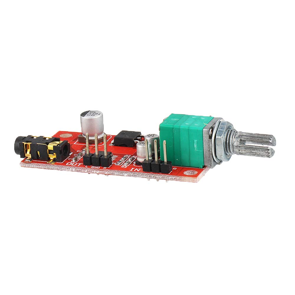 MAX4410 Carte d'amplificateur pour casque - Rouge - Solid State - Compatible avec tous les appareils - 0,08 W - Jack 3,5 mm - Alimentation par piles