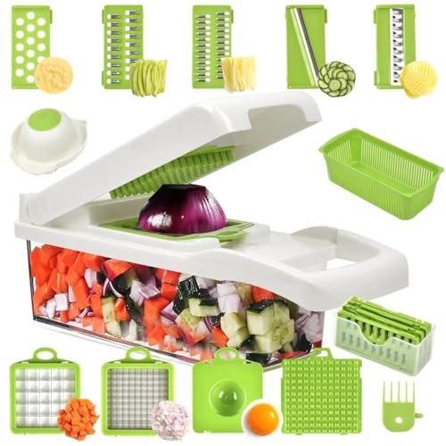 Cortadora y Picadora Manual 14 en 1 para Frutas y Verduras miniatura 4