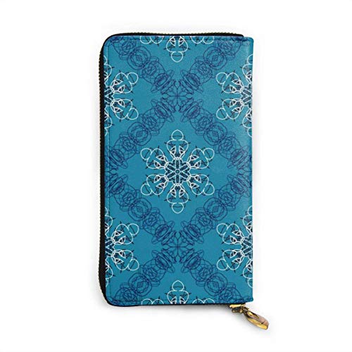 Preisvergleich Produktbild JHGFG Diagonal gelegen Fantastische Schneeflocken Gerahmte Durchbrochene echte Lederbrieftasche Lange Damen Geldbörse Handtasche Multi Kartenhalter Organizer Für Frauen Personalisiert