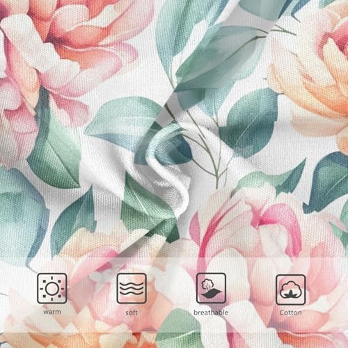 Joisal Watercolor Pink Flowers Little Girl Panties Toddler Underwear Floral Cotton Pattern Briefs Girls Undies 2t3