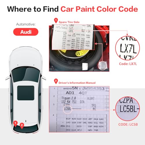 Carhoo LY7C/T3 Nardo Gray Suitable for Audi Exact Match Touch Up Paint Pen Car Scratch Repair - Genuine Custom Color(16ml) by Carhoo - Image 2