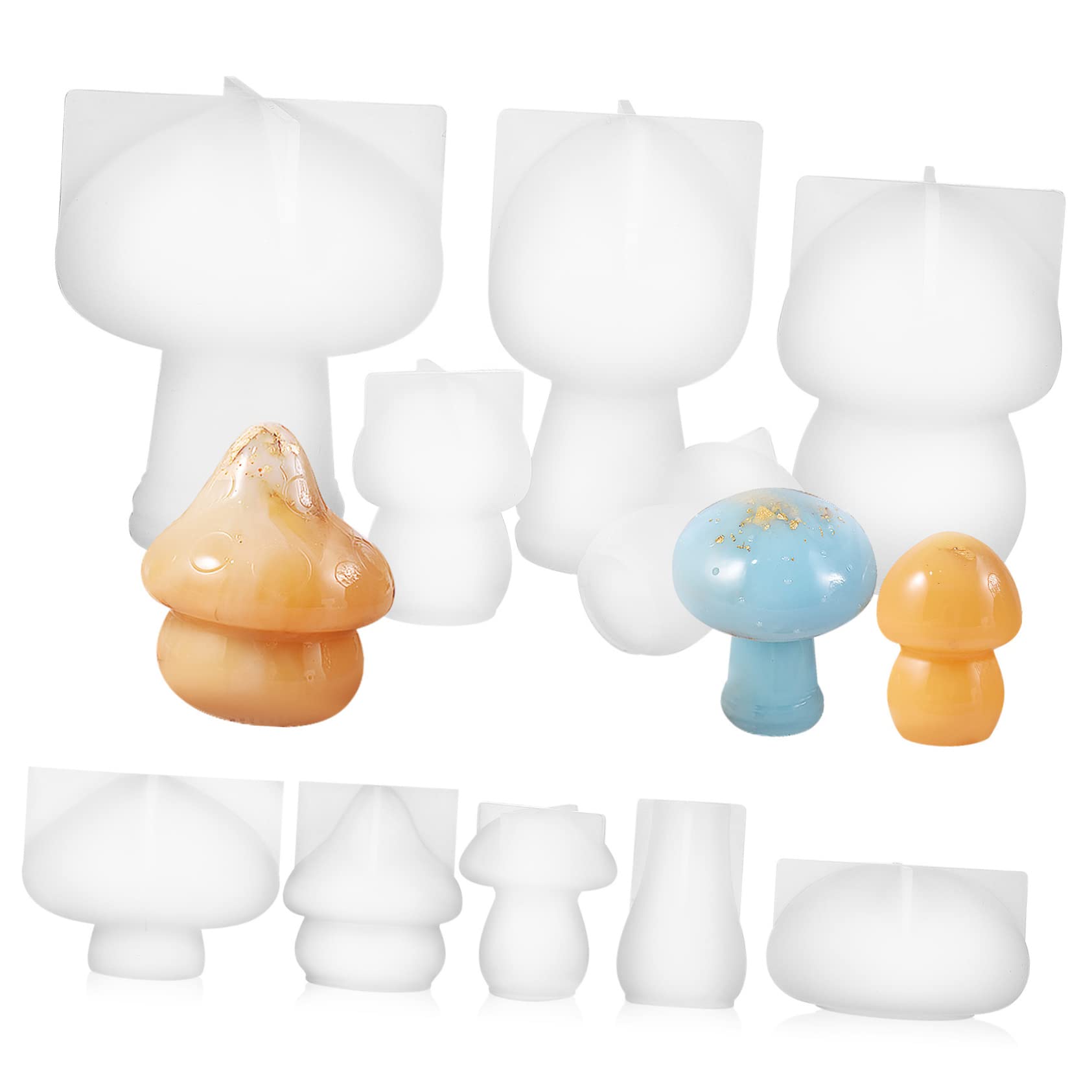 TEHAUX 10pezzi Stampi in Silicone Forma Di Fungo Di Stampi Per Decorazioni Fai Da Te in Resina Epossidica Per Casa