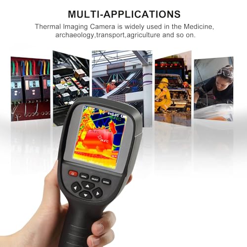 Image of Bequest Higher IR Resolution HT-18+ Handheld Thermal Camera from HTI - Newest Update, IR Resolution Improved to 256x192 with 25 HZ, 300,000 Pixels, Easy to Read 3.2 inch Color Display, includes Battery.