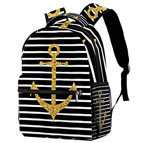 Sac à dos de voyage et campus style marin avec porte-bouteille pour fille et garçon