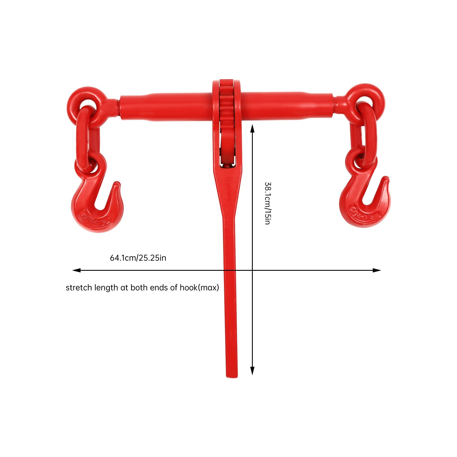 Carraca de carga de 1179 kg con 8,6 t de resistencia al desgarro para cadenas G70 G80, tensor de carraca para camión, transporte y remolque, 4 unidades