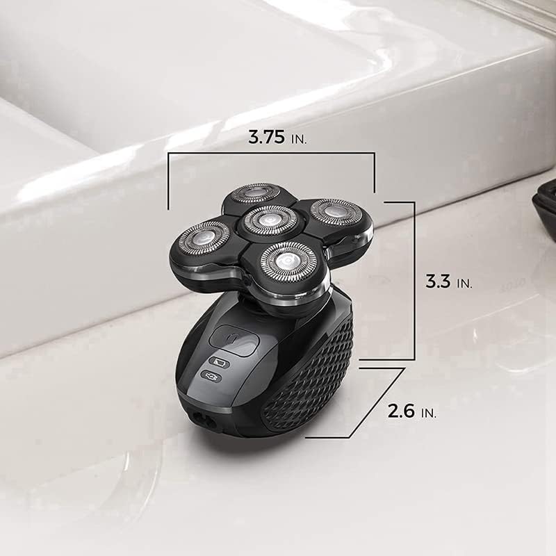 Rasoi per uomini calvi, rasoio elettrico ricaricabile 5 in 1 per corpo/barba/capelli rasoio elettrico per uomini toelettatura calvi macchina da barba bagnata e asciutta