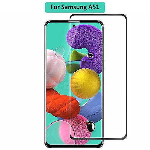 Image of Screen Protector for Samsung Galaxy A51 (Black) Tempered Glass Edge-to-Edge 6D Screen Guard With Installation Kit
