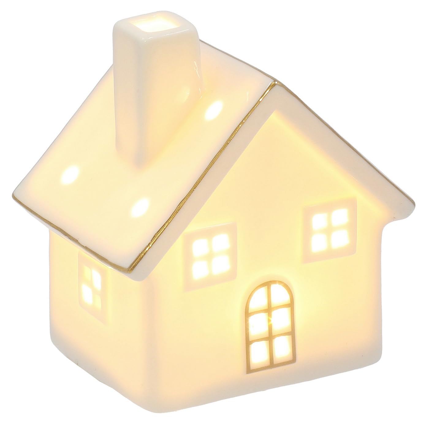 Shudehill Giftware White Cosy Lane Led Light Up Warm Cosy House Home Decoration - Small Or Large Sizes (Small)