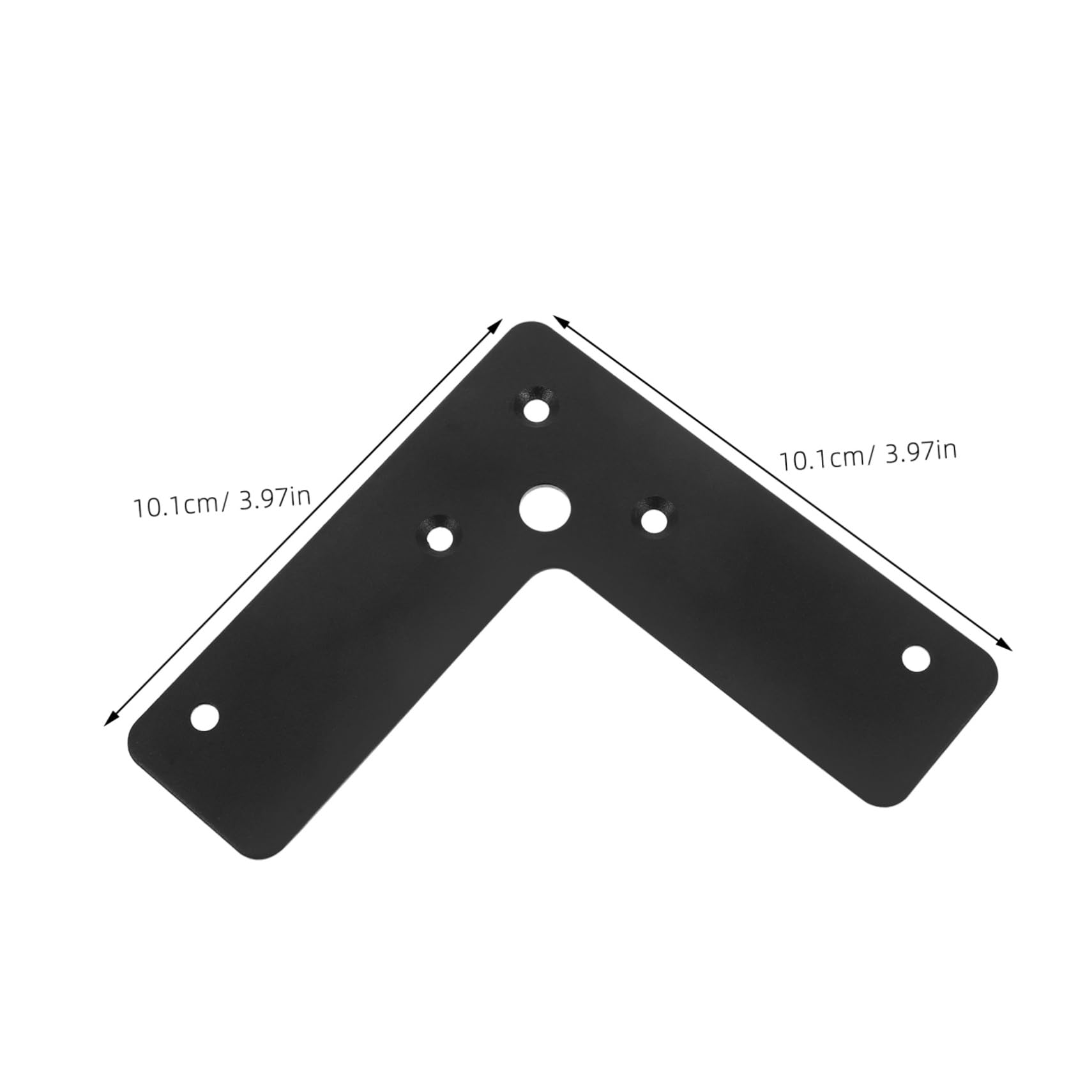 10 Pezzi Staffe Angolari di Supporto in Ferro Nero | Piastra di Riparazione 4×4×1¼, Spessore 2mm, Installazione Semplice per Rinforzo Mobili