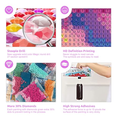 EOBROMD 5D Cat Diamond Painting Kits for Adults Full Round Drill Starry Sky Diamond Art Crystal Rhinestone Art Craft for Home Decor Gifts 30x40cm - Image 3