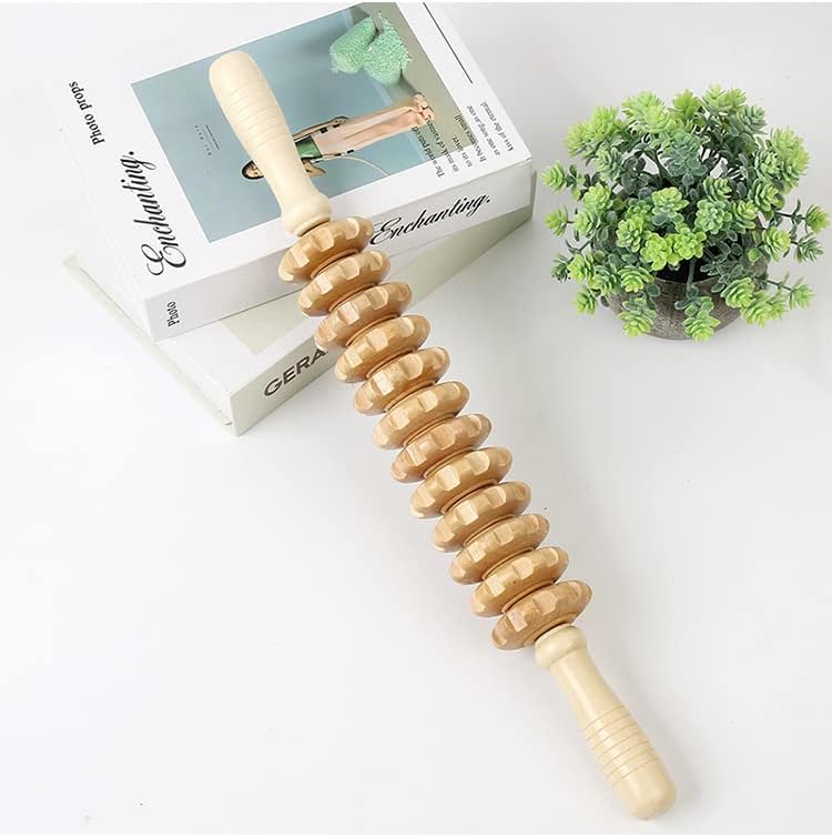 Wood Therapy Massage Roller Tools,Manual Massage Roller Stick for Body Sculpting,Lymphatic Drainage,Cellulite Massage & Wooden Muscle Roller Stick for Waist and Thigh, Stomach Rolling - Image 3