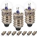 VILLCASE E10 Miniature Light Bulbs, Old-Fashioned Flashlight Lamp, 10pcs Screw Base Indicator Light Bulb, for Physical Electrical Experiment Screw Base Indicator Light Incandescent Bulb (2.5V, 0.3A)