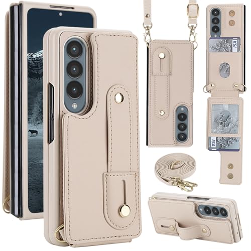 ASUS wish �g�ѓd�b�P�[�X Samsung Galaxy Z Fold 4 5G 2022�p �E�H���b�g�J�o�[ �����K���X�X�N���[���v���e�N�^�[�ƃJ�[�h�z���_�[�X���b�g�X�^���h �N���X�{�f�B �X�g���b�v �Z�� ZFold4 Z4 Fold4 ZFo
