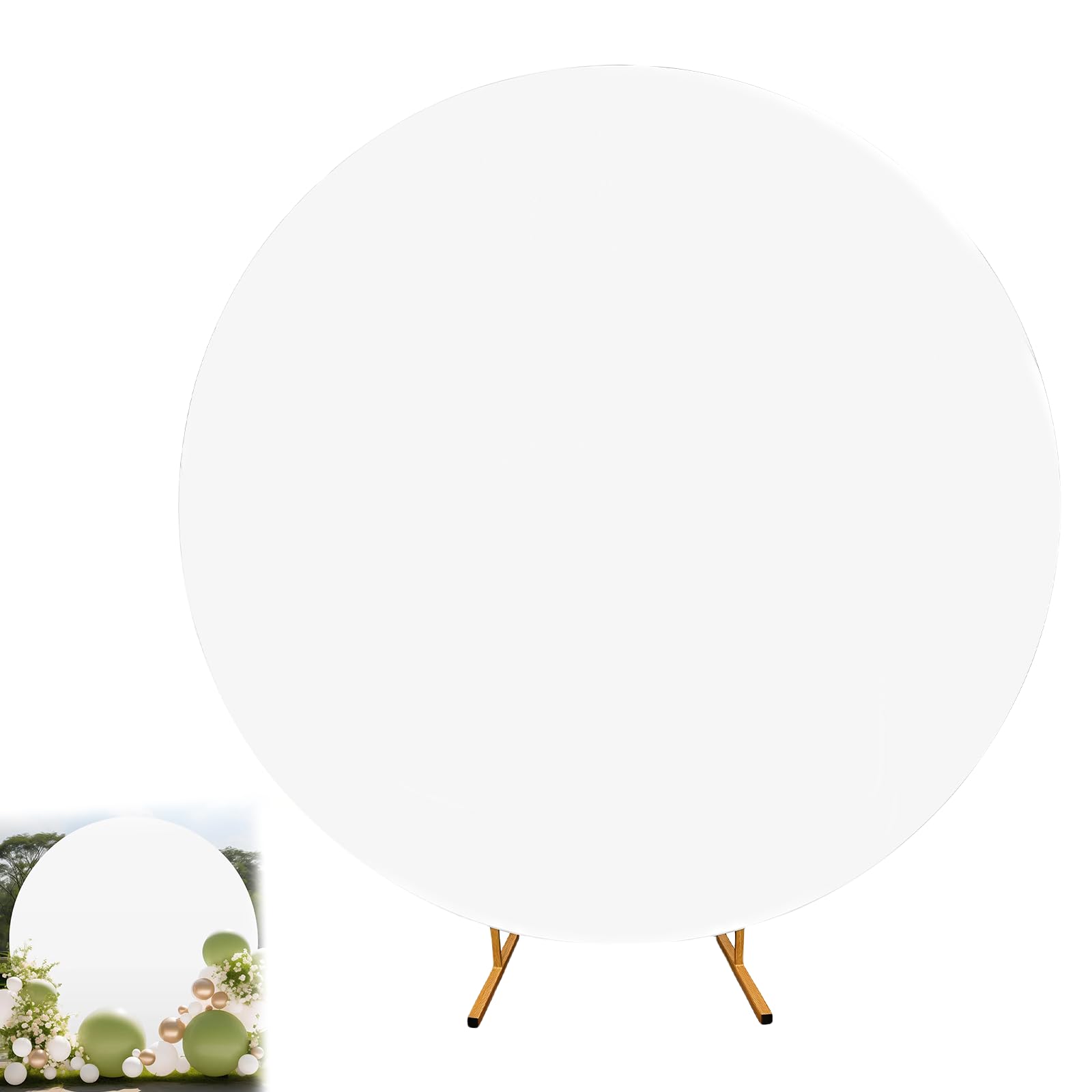 Sfondo rotondo bianco puro: copertura di sfondo ad arco di diametro 2 m, copertura di sfondo bianco pieghevole per neonati, fotografia, accessori (senza supporto)